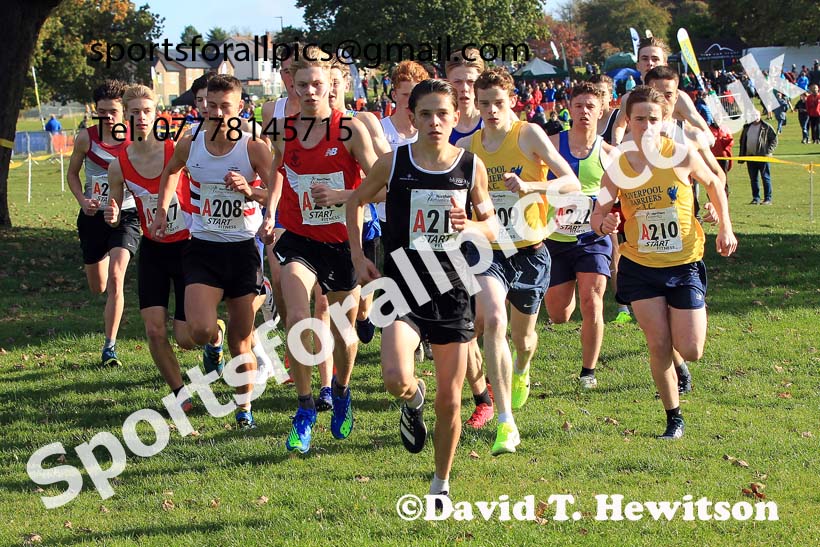 Mens under-17s 2022 Northern Cross Country Relays, Graves Park, Sheffield. Photo: David T. Hewitson/Sports for All Pics